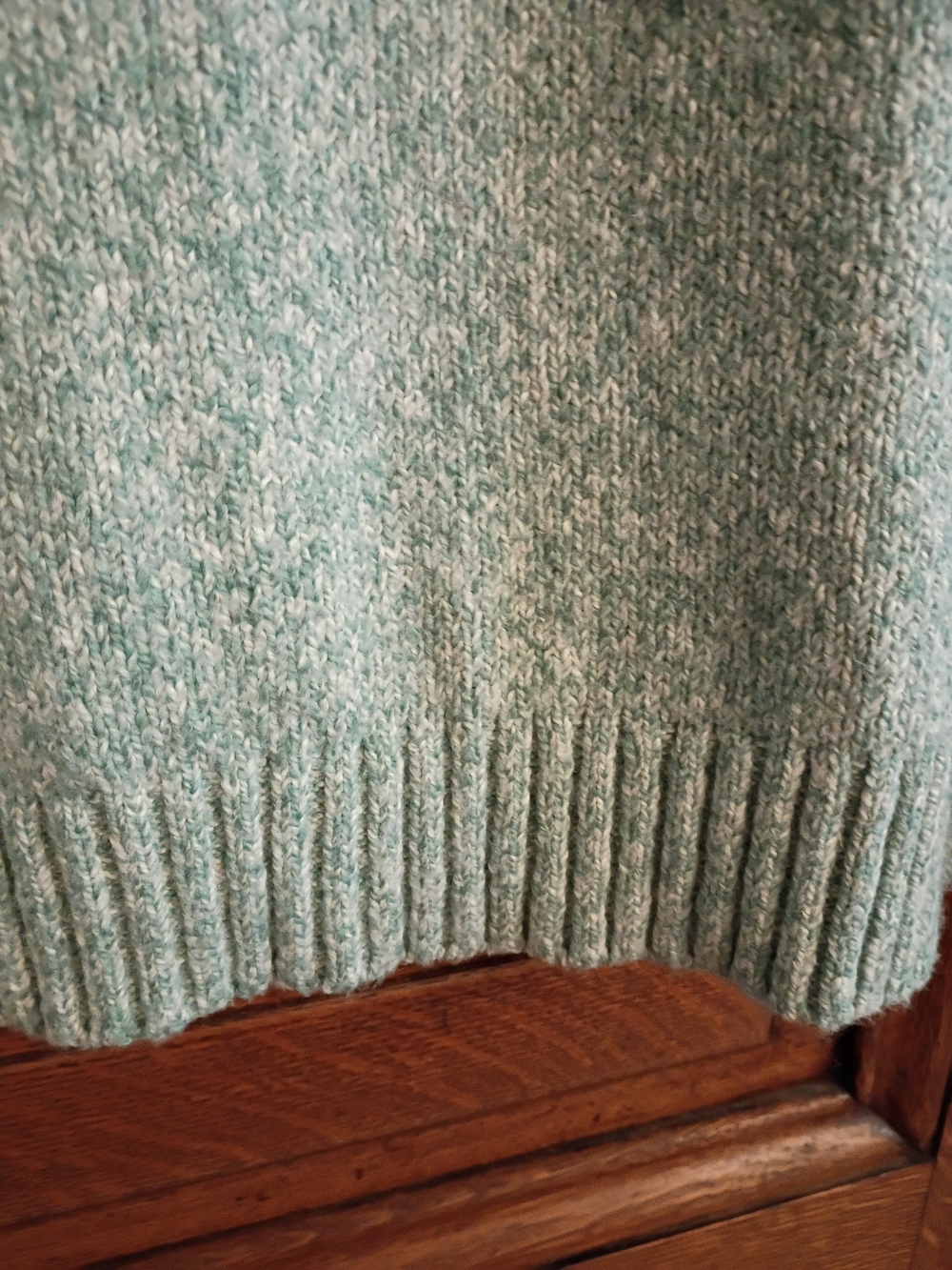Cozy Rib-Trim Boatneck Sweater - Light Mint Green, NWT, Medium - Picture 6 of 8